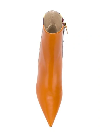 Shop Delpozo Socrate Ankle Boots - Orange
