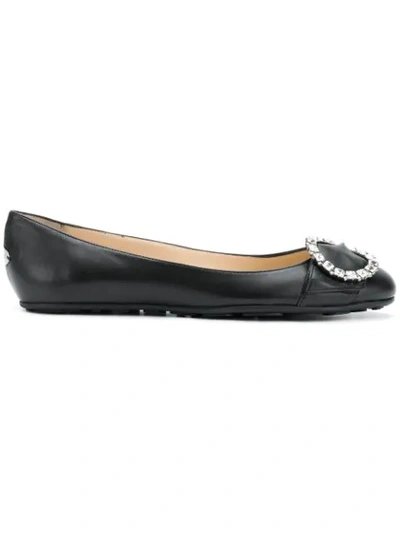 Shop Jimmy Choo Ginny Ballerina Shoes - Black