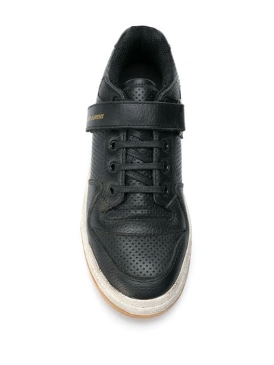 Shop Saint Laurent Age Low-top Sneakers In Black