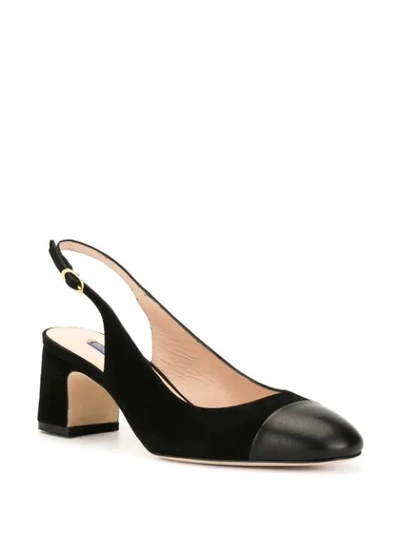 Shop Stuart Weitzman Loraina Slingback Pumps In Black