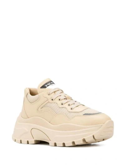 Shop Prada Chunky Low-top Sneakers In F0482 Quarzo