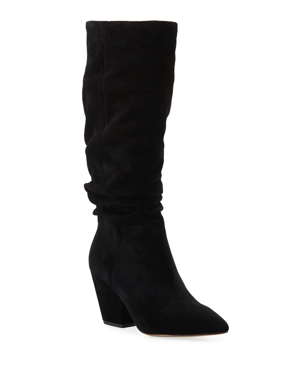 Splendid Clayton Slouchy Suede Knee Boots In Black | ModeSens