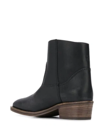 Shop Forte Forte Round Toe Ankle Boots In Black
