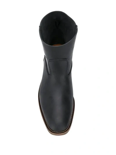 Shop Forte Forte Round Toe Ankle Boots In Black