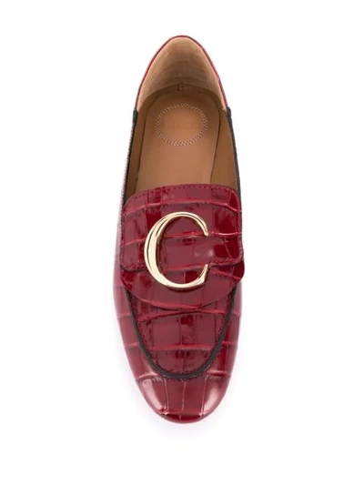 Shop Chloé Monogram Loafer In Red