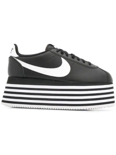 Shop Comme Des Garçons X Nike Platform Sneakers In Black