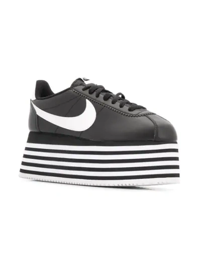 Shop Comme Des Garçons X Nike Platform Sneakers In Black
