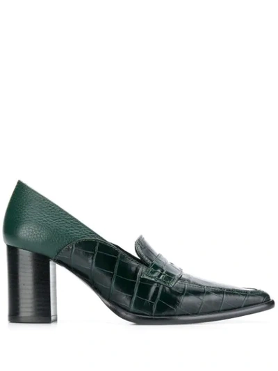 Shop Loewe Pumps Im Loafer-stil In 4110 Green