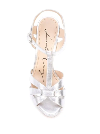 Shop Lola Cruz High Heeled Sandals In Silver