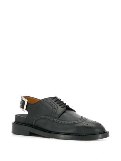 Shop Clergerie Slingback Brogues In Black