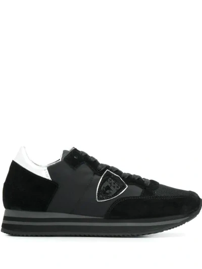 Shop Philippe Model Tropez Higher Sneakers In Black