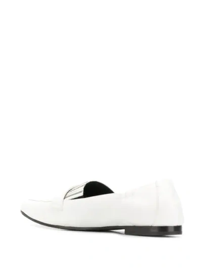 Shop Brunello Cucinelli Fringed Moccasin Flats In C7592 White