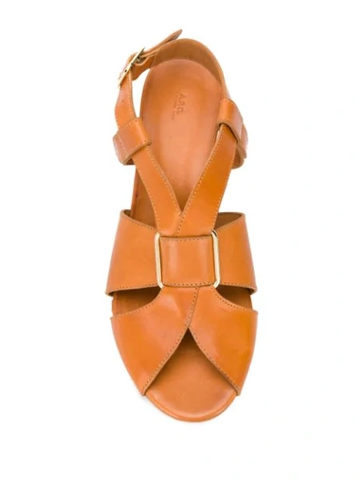 Shop A.p.c. Jessica Noisette Sandals In Brown