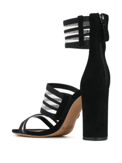 ALEXANDRE BIRMAN BLOCK HEEL STRAPPY SANDALS - 黑色