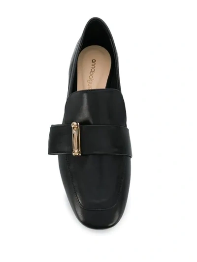 Shop Anna Baiguera Pointed Loafers In Black