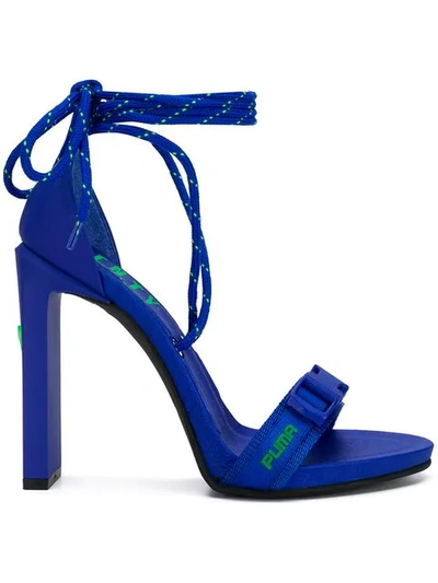 Fenty X Puma Fenty Puma X Rihanna Women's Bungee Cord High-heel Lace Up  Sandals In Blue | ModeSens