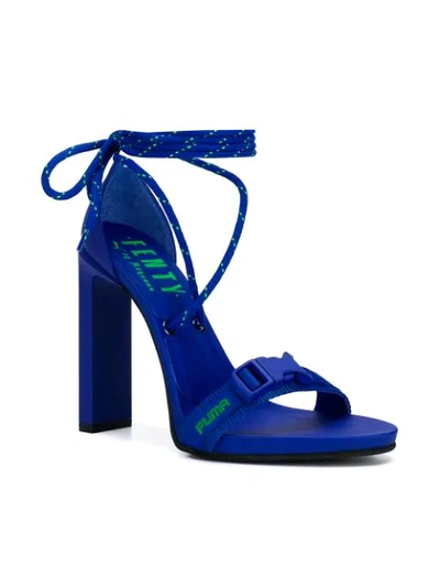 Fenty X Puma Fenty Puma X Rihanna Women's Bungee Cord High-heel Lace Up  Sandals In Blue | ModeSens