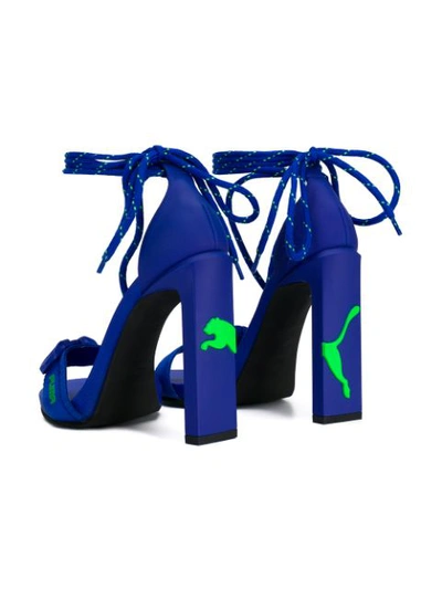 Fenty X Puma Fenty Puma X Rihanna Women's Bungee Cord High-heel Lace Up  Sandals In Blue | ModeSens