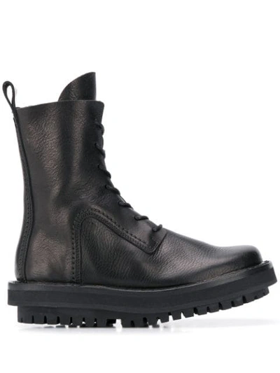 Shop Trippen Lace-up Combat Boots In Black