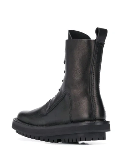 Shop Trippen Lace-up Combat Boots In Black