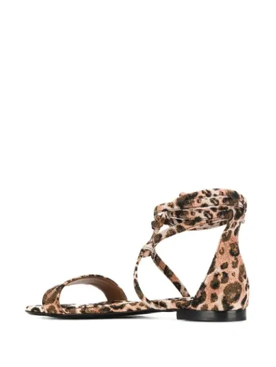 Shop Tabitha Simmons Leopard Print Sandals In Black
