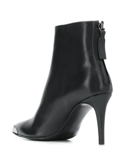 Shop Albano Stiefel Mit Metallic-kappe In Black