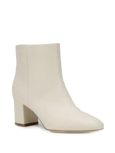 Twinset Leather Ankle Boots In White