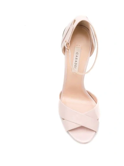 Shop Casadei High Leather Sandals In Pink
