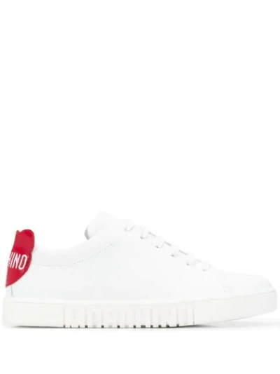 Shop Moschino Teddy Bear Patch Sneakers In White