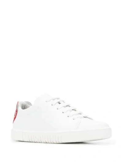 Shop Moschino Teddy Bear Patch Sneakers In White