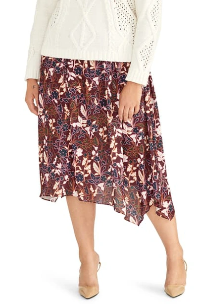 Shop Rachel Rachel Roy Eden Floral Handkerchief Hem Skirt In Multi
