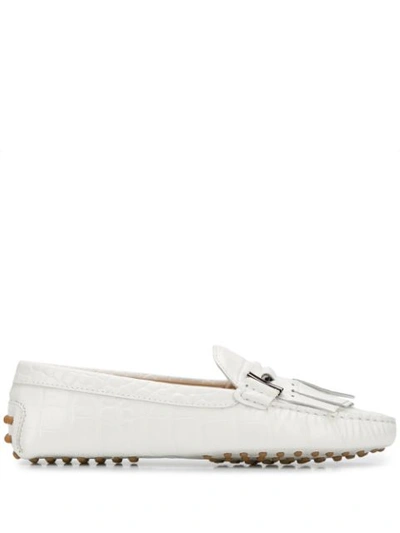 Tod's 'gommino' Loafer In B001 Bianco