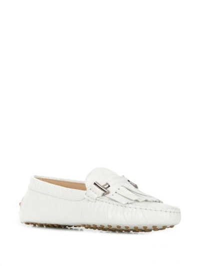 Tod's 'gommino' Loafer In B001 Bianco