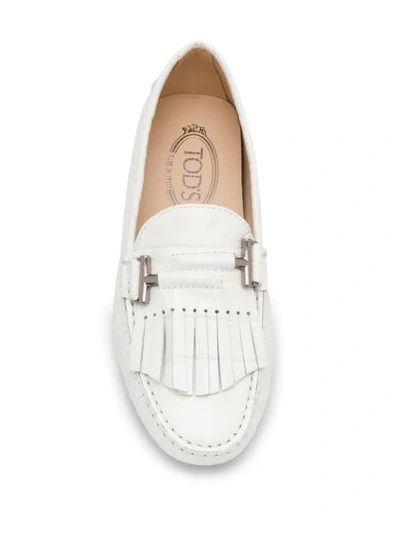 Tod's 'gommino' Loafer In B001 Bianco