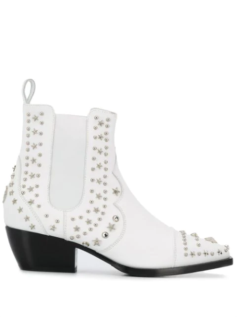 white low cowboy boots