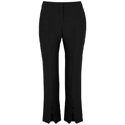 Shop Alexander Mcqueen Black Slim-leg Wool-blend Trousers