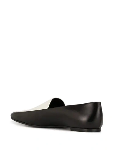 Shop The Row Minimal Colour-block Loafers In Black