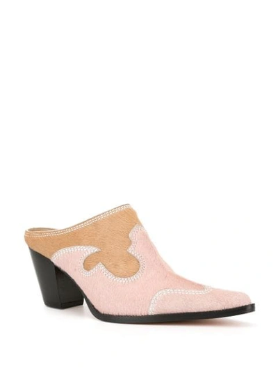 Shop Maryam Nassir Zadeh Romeo Western Mules In 243 Rosado