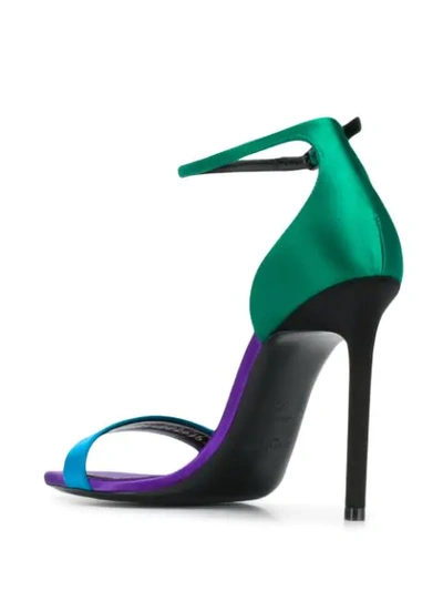 Shop Saint Laurent Amber Sandals In Blue ,green