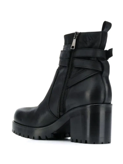 Shop Strategia Block-heel Ankle Boots In Black