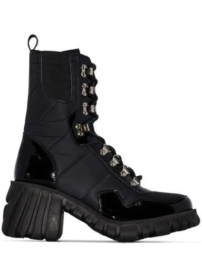 Shop Marques' Almeida Chunky 70mm Heeled Hiking Boots In Black
