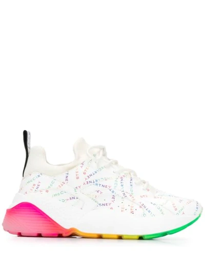 Shop Stella Mccartney Eclypse Logo Print Sneakers In White