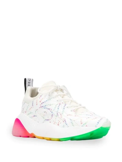 Shop Stella Mccartney Eclypse Logo Print Sneakers In White