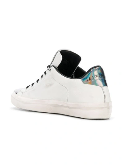 Shop Leather Crown Perforated Logo Sneakers - White