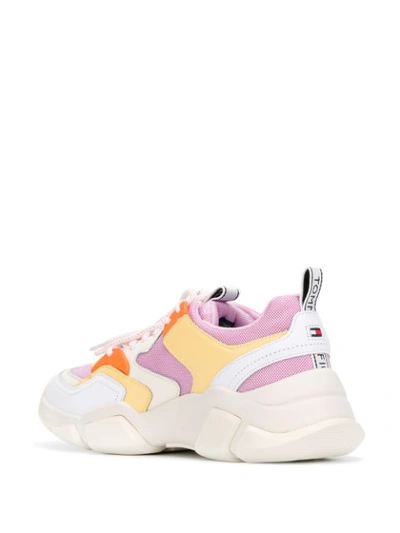 Shop Tommy Hilfiger Colourblock Runner Sneakers In Pink
