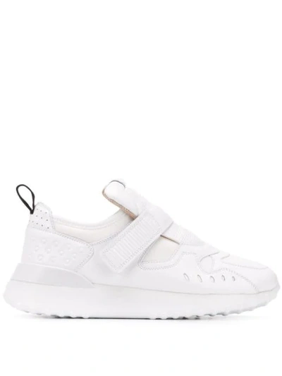 Shop Tod's Touch Strap Low-top Sneakers In White