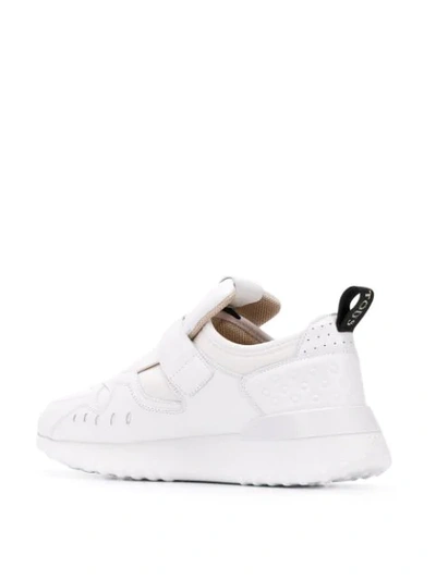 Shop Tod's Touch Strap Low-top Sneakers In White