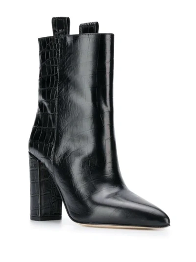 Shop Paris Texas Embossed Detail Boots In Black