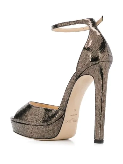 Shop Jimmy Choo Pattie 140 Sandals In Silver