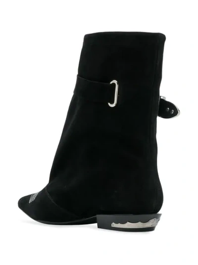 Shop Toga Buckle Boots In Black